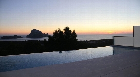 Modern huis met een prachtig uitzicht op de zee Es Vedra en privé zwembad