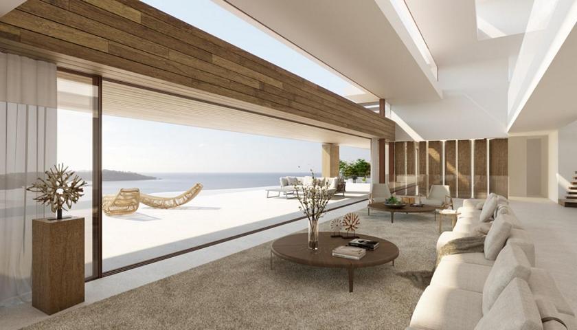 Spectaculaire nieuwe villa met uitzicht op zee in de eerste plaats
