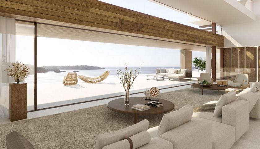 Spectaculaire nieuwe villa met uitzicht op zee in de eerste plaats