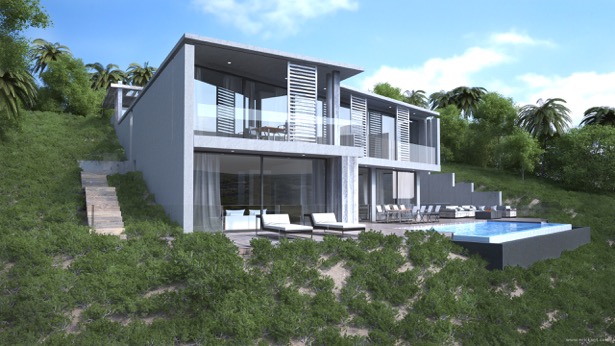 Moderne villa met prachtig uitzicht op zee