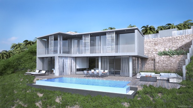 Moderne villa met prachtig uitzicht op zee