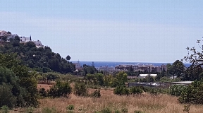 Perceel in Santa Eulalia met uitzicht op zee