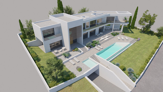Perceel met 1500 m2 en licentie voor een huis van 600 m2 in Ibiza