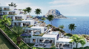 Fantastische villa's met uitzicht op zee en uitzicht op Es Vedra te koop