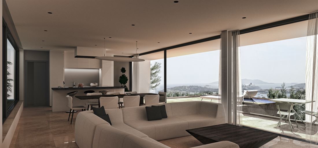 Moderne villa in Cap Martinet met prachtig uitzicht op de zee en Formentera