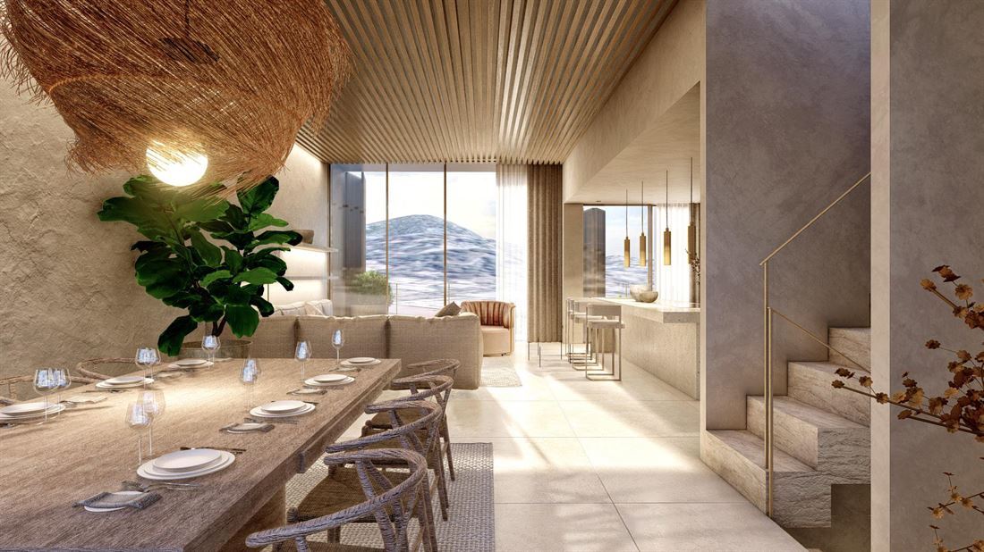 Nieuw exclusief herenhuis met mooi uitzicht in de buurt van Ibiza