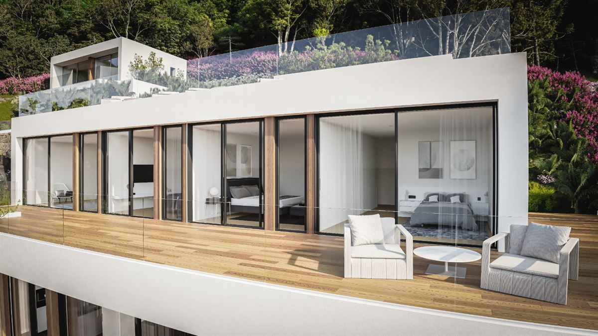 Prachtige nieuwe villa in aanbouw met uitzicht op zee